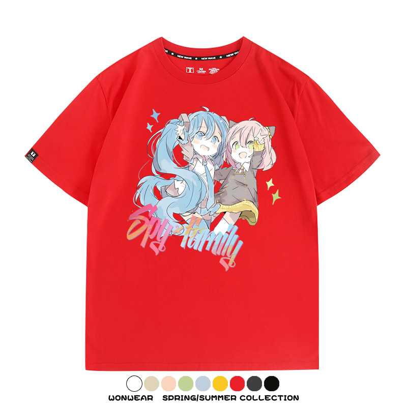 間諜家家酒聯動初音未來 親子情侶裝寬鬆短袖T