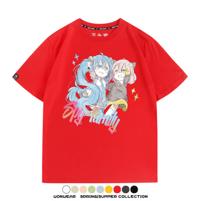 間諜家家酒聯動初音未來 親子情侶裝寬鬆短袖T