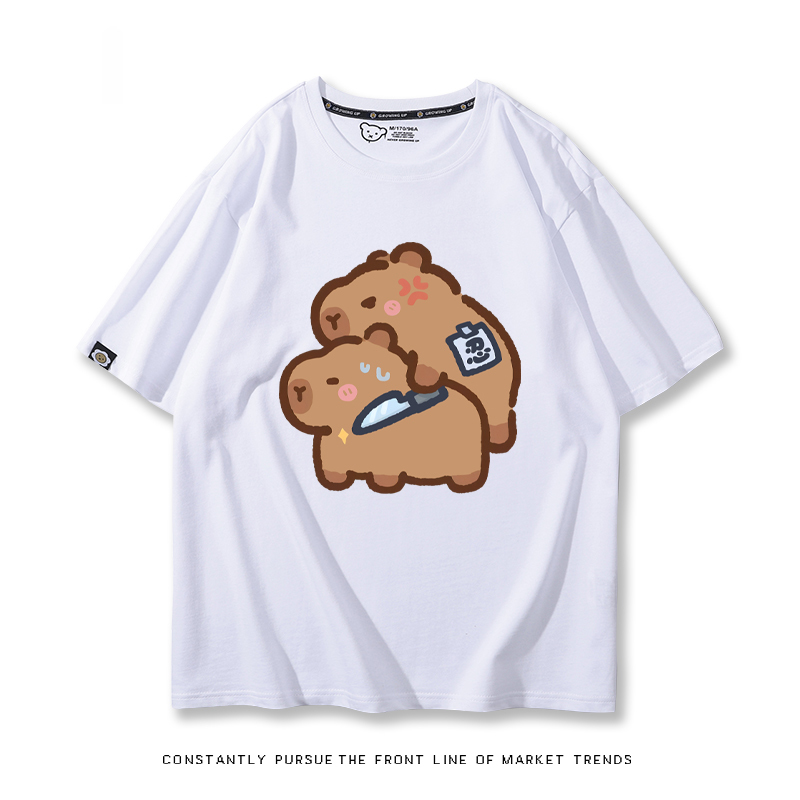 卡皮巴拉 2024親子情侶男女同款 T恤