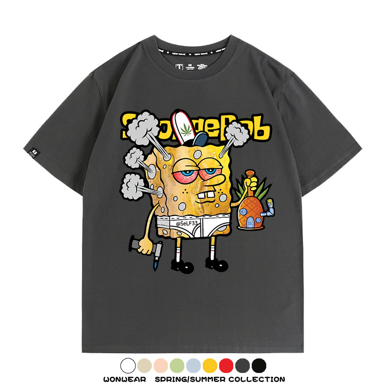 西海岸海綿寶寶動漫周邊短袖T恤