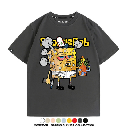 西海岸海綿寶寶動漫周邊短袖T恤