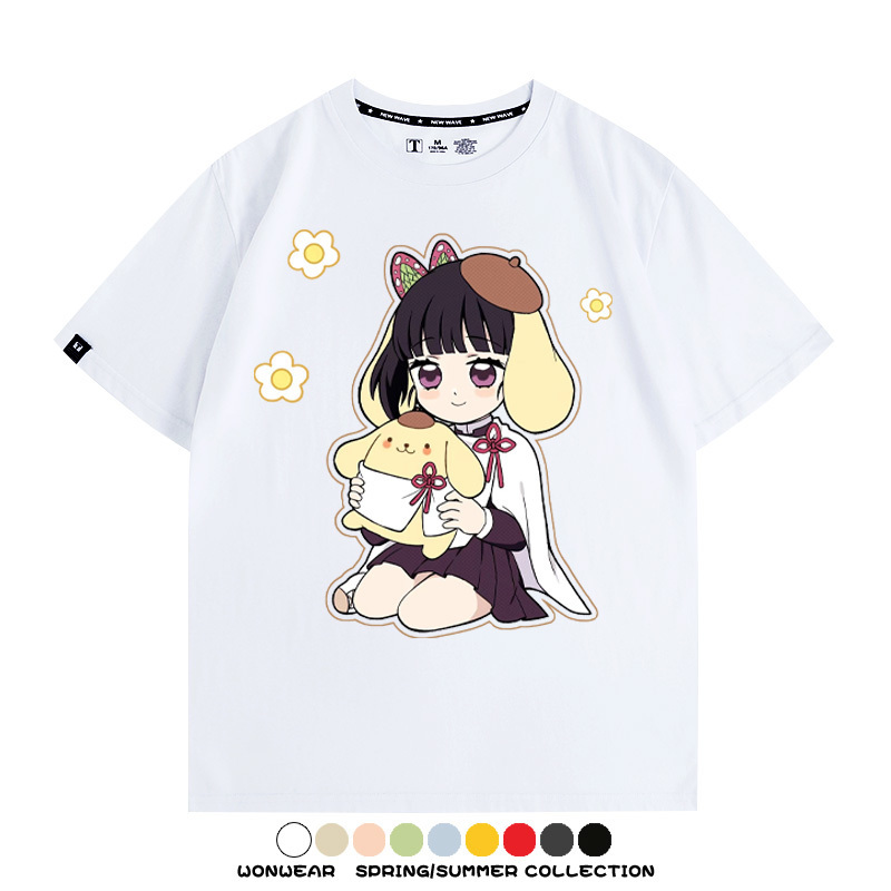 鬼滅之刃聯名三麗鷗 親子情侶裝寬鬆短袖T