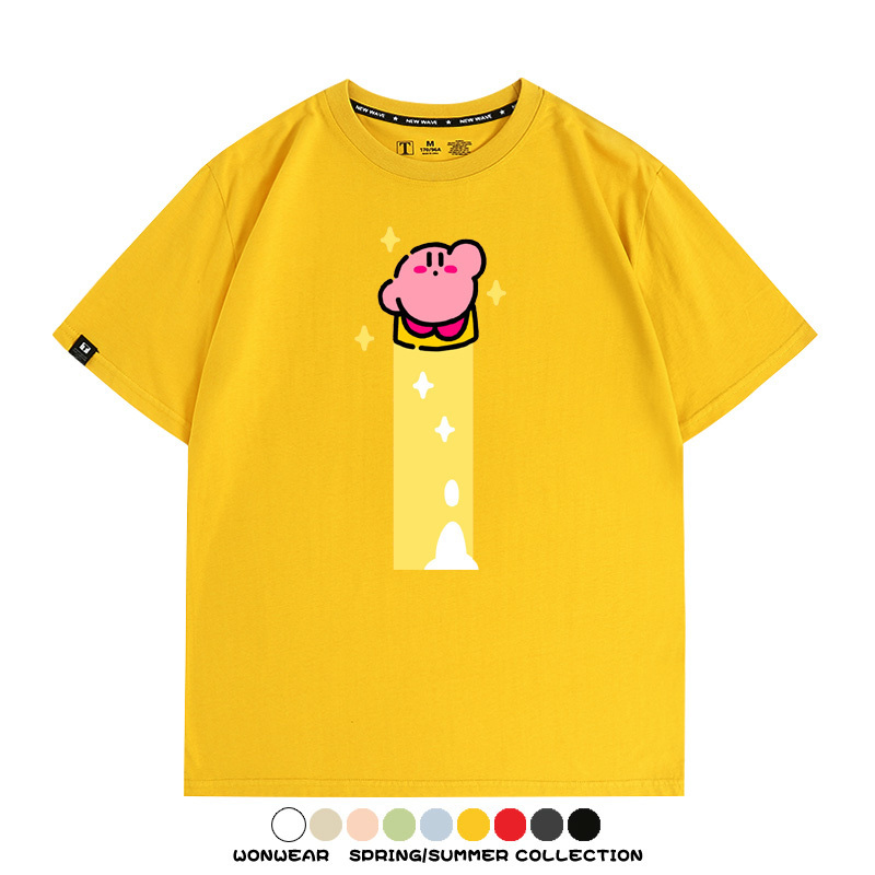 星之卡比遊戲 親子情侶裝寬鬆短袖T