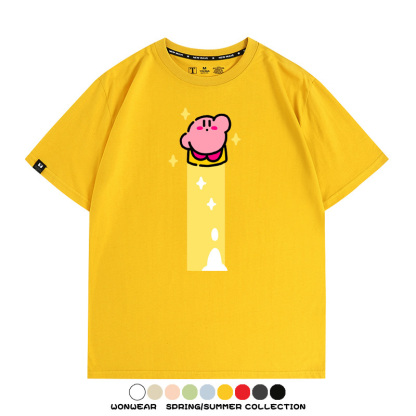 星之卡比遊戲 親子情侶裝寬鬆短袖T