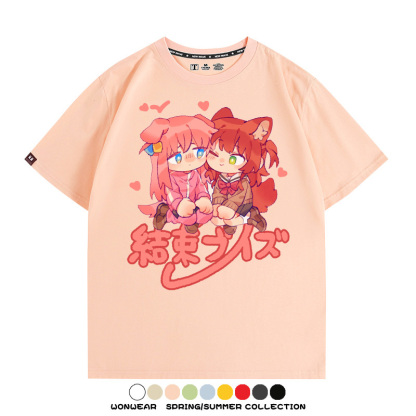 Q版孤獨搖滾後藤一里 親子情侶裝寬鬆短袖T