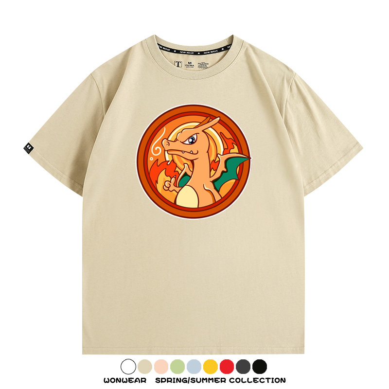 寶可夢卡通可愛頭像合集 親子情侶寬鬆短袖T