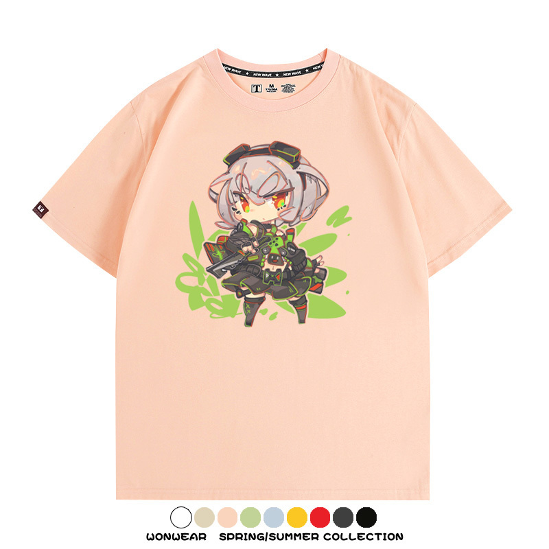 絕區零遊戲安比妮可可琳卡通Q版同款短袖夏季純棉T恤衫二次元COS