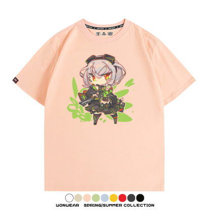 絕區零遊戲安比妮可可琳卡通Q版同款短袖夏季純棉T恤衫二次元COS