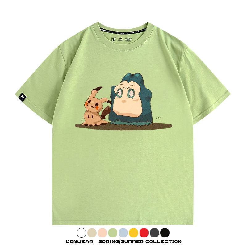 精靈寶可夢小卡比獸任天堂遊戲周邊情侶短袖T恤純棉上衣寬鬆百搭