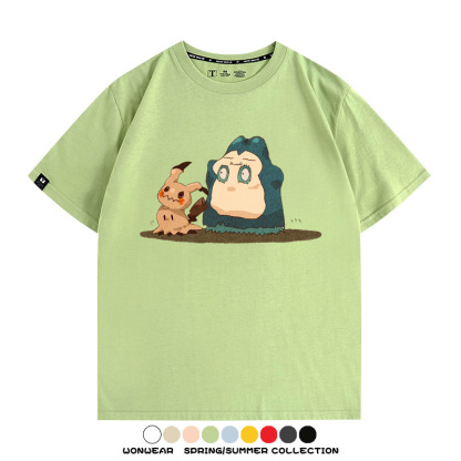 精靈寶可夢小卡比獸任天堂遊戲周邊情侶短袖T恤純棉上衣寬鬆百搭