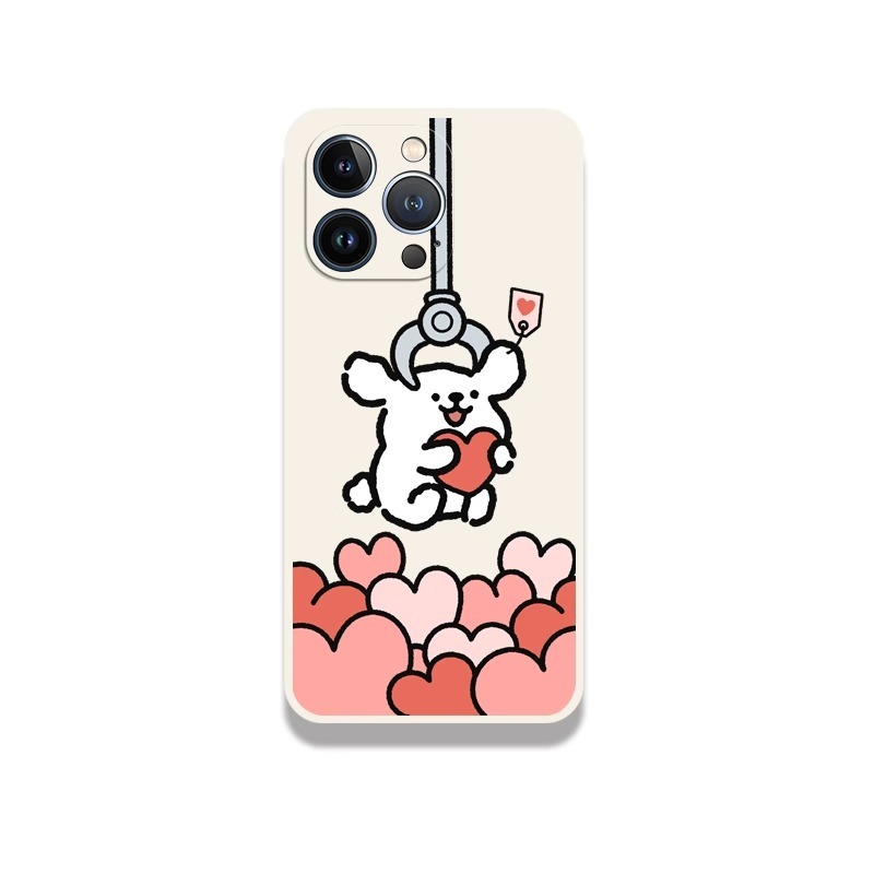 蘋果 系列線條小狗硅膠防摔軟殼