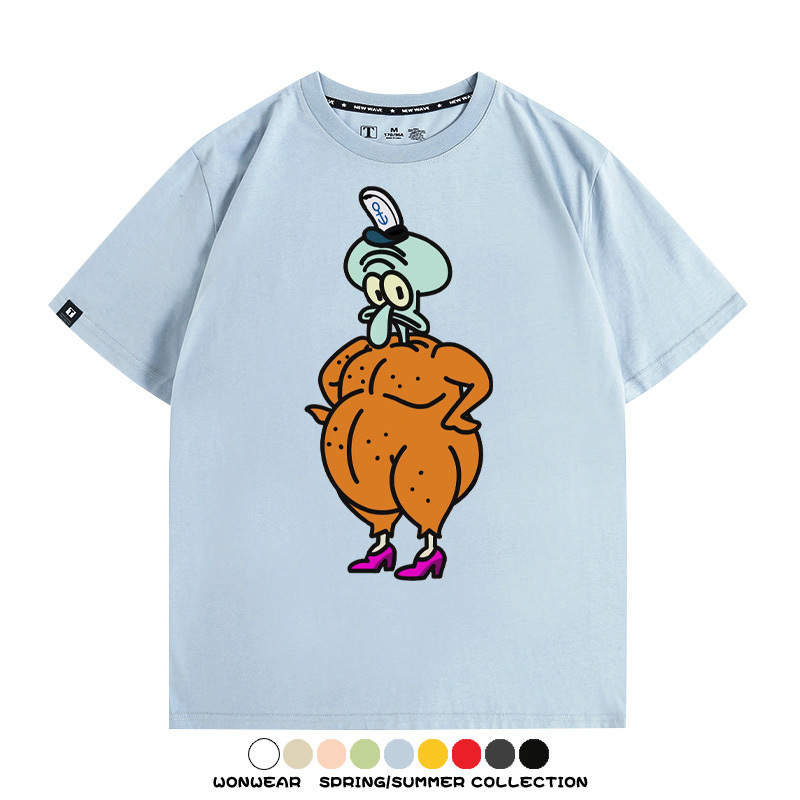 海綿寶寶惡搞動漫周邊短袖T恤