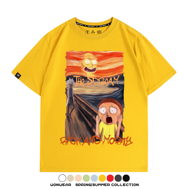 瑞克和莫蒂聯名吶喊 親子情侶裝寬鬆短袖T