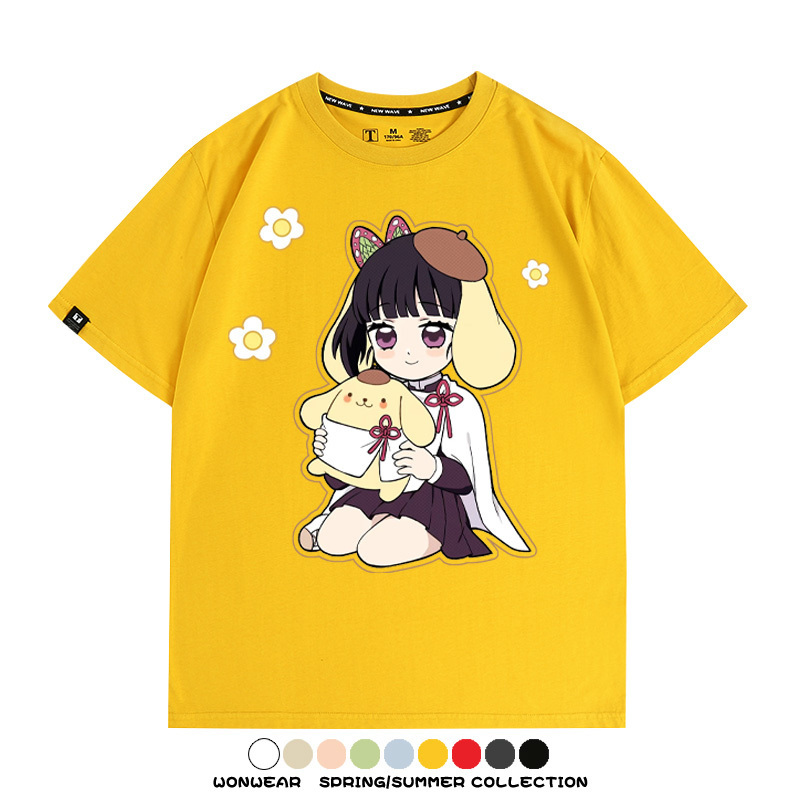 鬼滅之刃聯名三麗鷗 親子情侶裝寬鬆短袖T