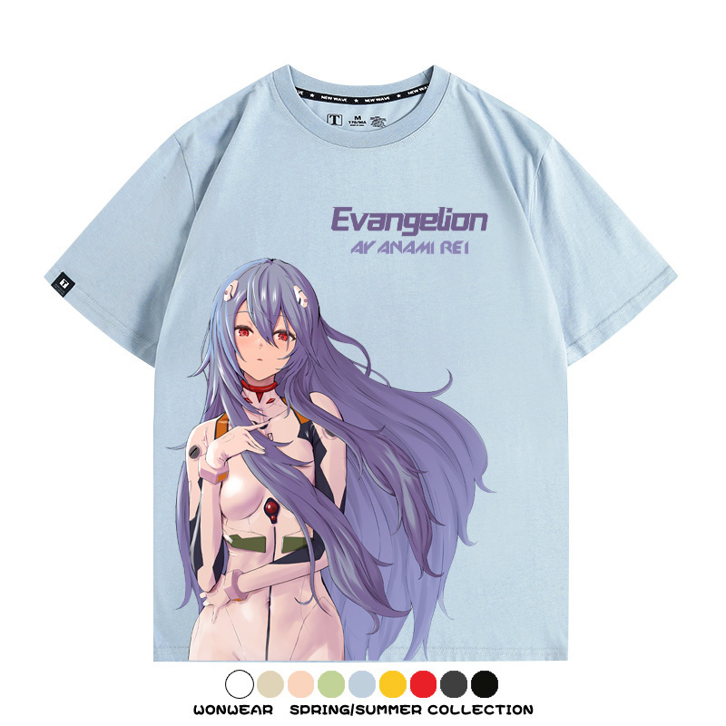EVA新世紀福音戰士綾波麗動漫周邊短袖T恤