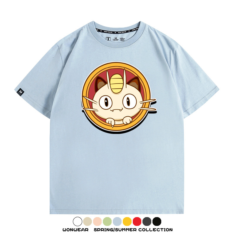 寶可夢卡通可愛頭像合集 親子情侶寬鬆短袖T