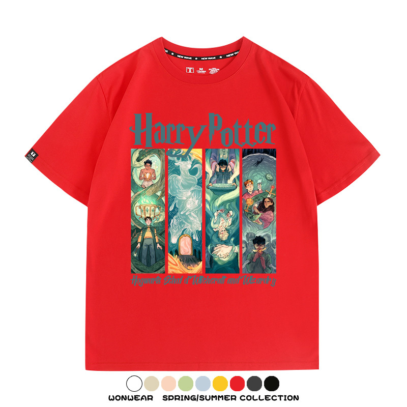 哈利波特四學院電影周邊短袖T恤