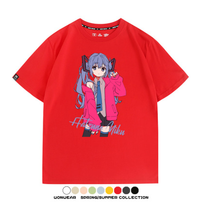 MIKU曲繪初音未來 親子情侶裝寬鬆短袖T