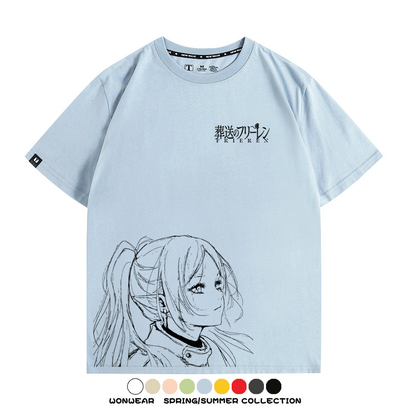 葬送的芙莉蓮原畫線條 親子情侶寬鬆短袖T