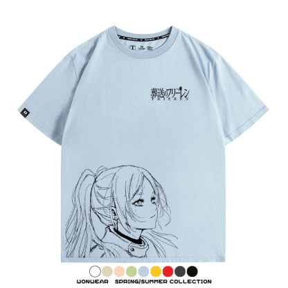 葬送的芙莉蓮原畫線條 親子情侶寬鬆短袖T