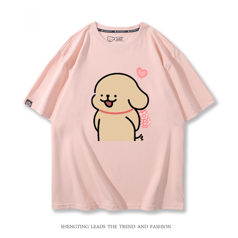 線條小狗 2024親子情侶男女同款 T恤