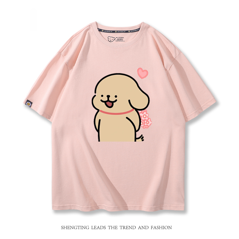 線條小狗 2024親子情侶男女同款 T恤