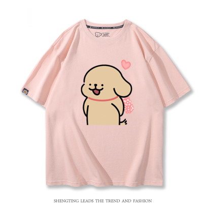 線條小狗 2024親子情侶男女同款 T恤