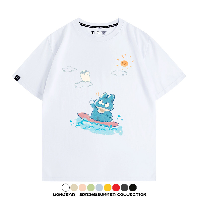 精靈寶可夢小卡比獸任天堂遊戲周邊情侶短袖T恤純棉上衣寬鬆百搭