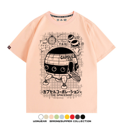 七龍珠宇宙船 親子情侶裝寬鬆短袖T