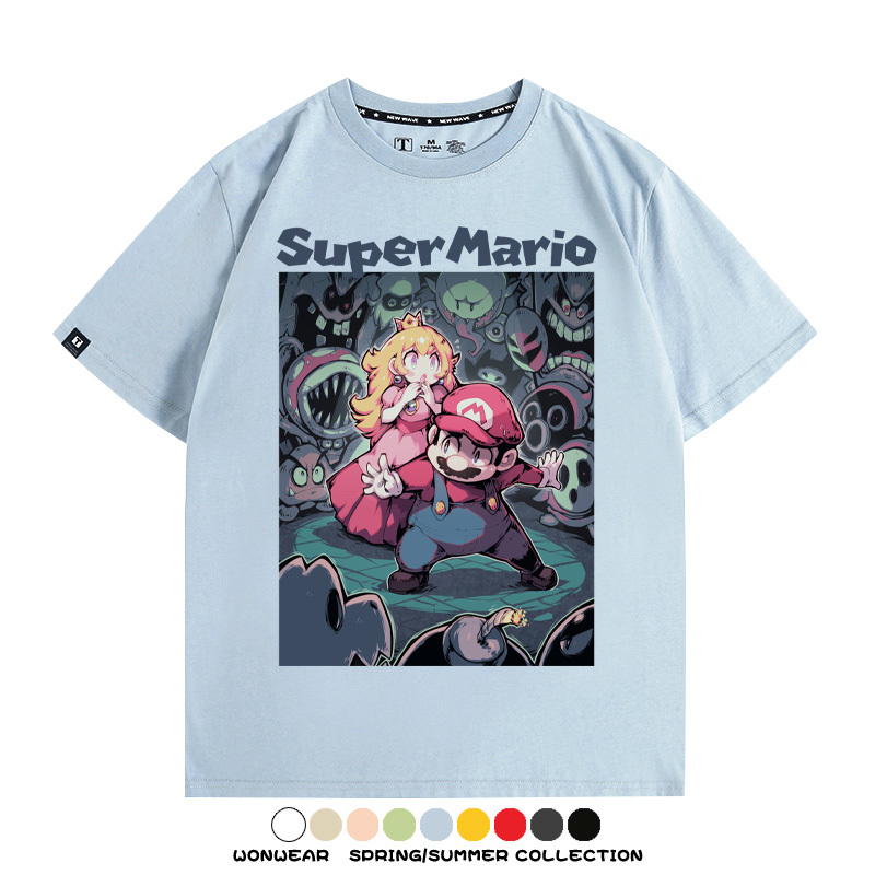 超級瑪利歐遊戲周邊短袖T恤