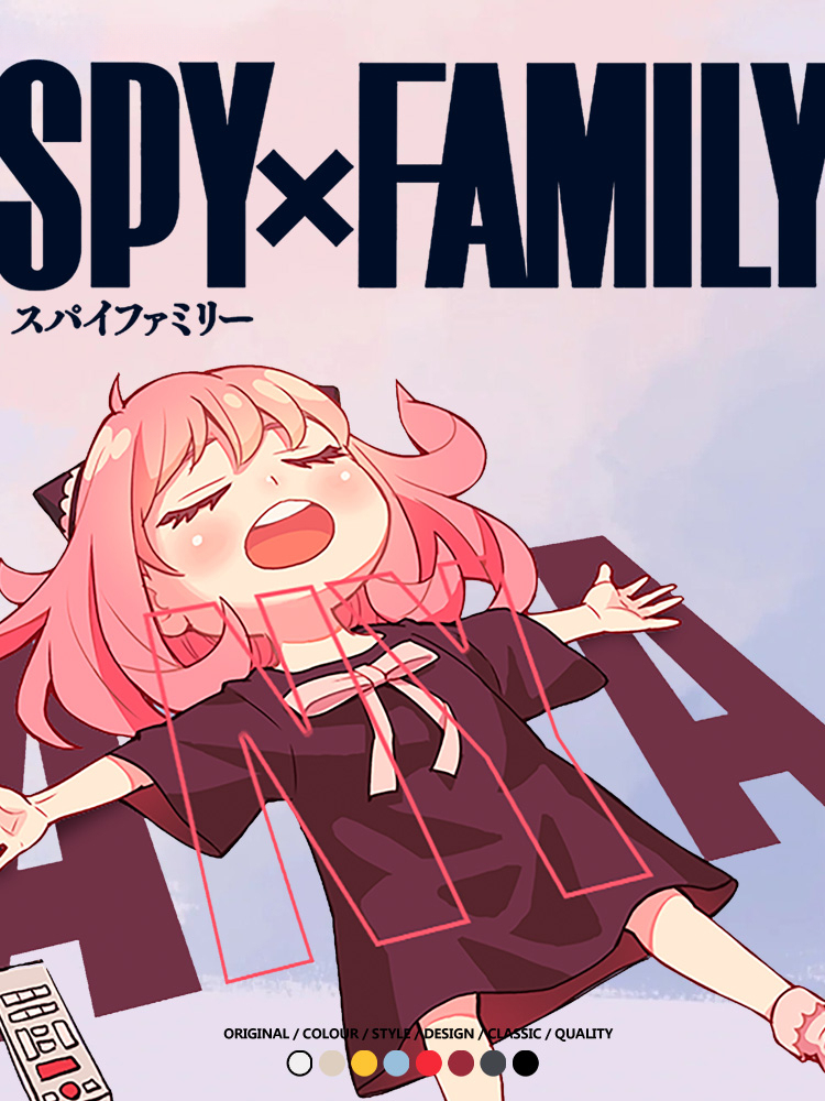 間諜家家酒動漫劇場版阿尼亞周邊短袖純棉學生上衣T恤衫夏季百搭