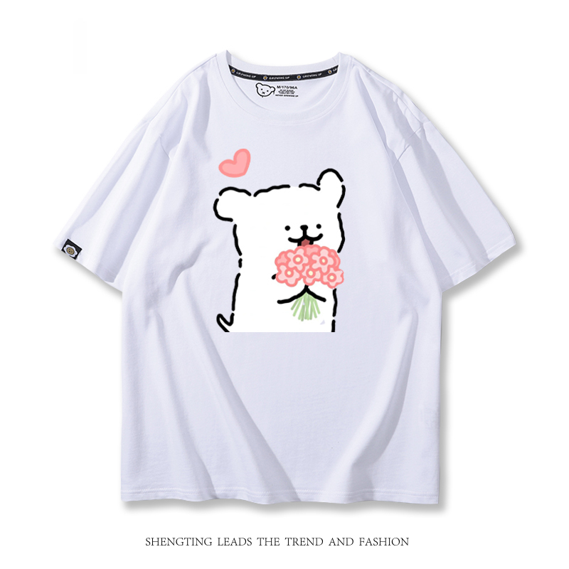 線條小狗 2024親子情侶男女同款 T恤