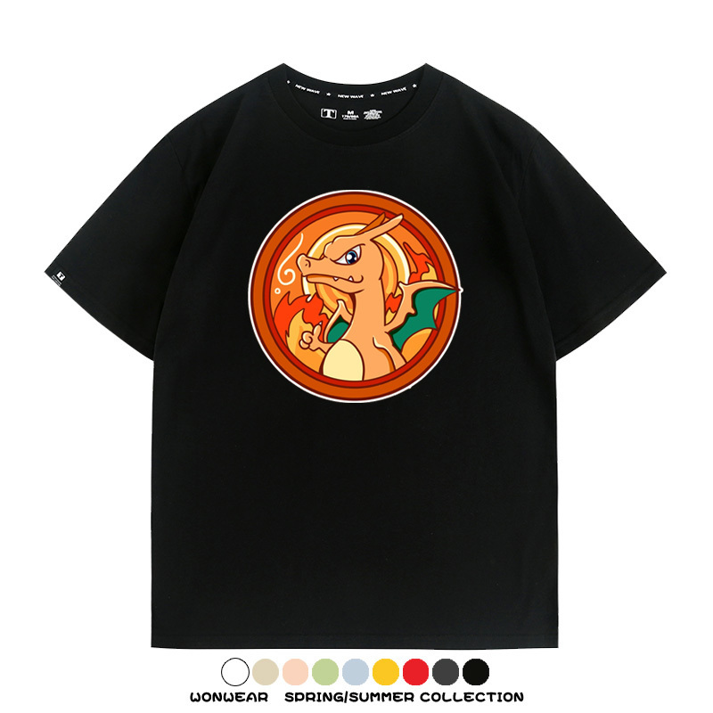 寶可夢卡通可愛頭像合集 親子情侶寬鬆短袖T