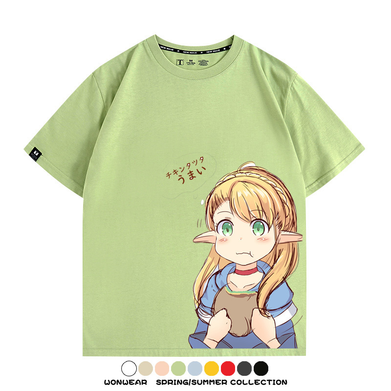 迷宮飯精靈瑪露希爾 親子情侶裝寬鬆短袖T