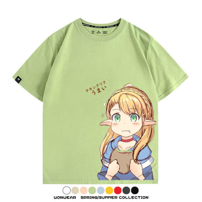 迷宮飯精靈瑪露希爾 親子情侶裝寬鬆短袖T