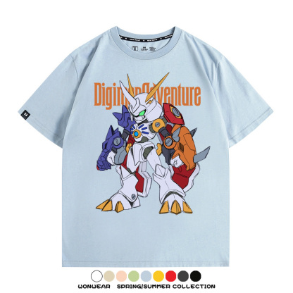 數碼寶貝聯名動漫 親子情侶裝寬鬆短袖T