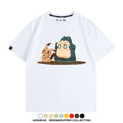 精靈寶可夢小卡比獸任天堂遊戲周邊情侶短袖T恤純棉上衣寬鬆百搭