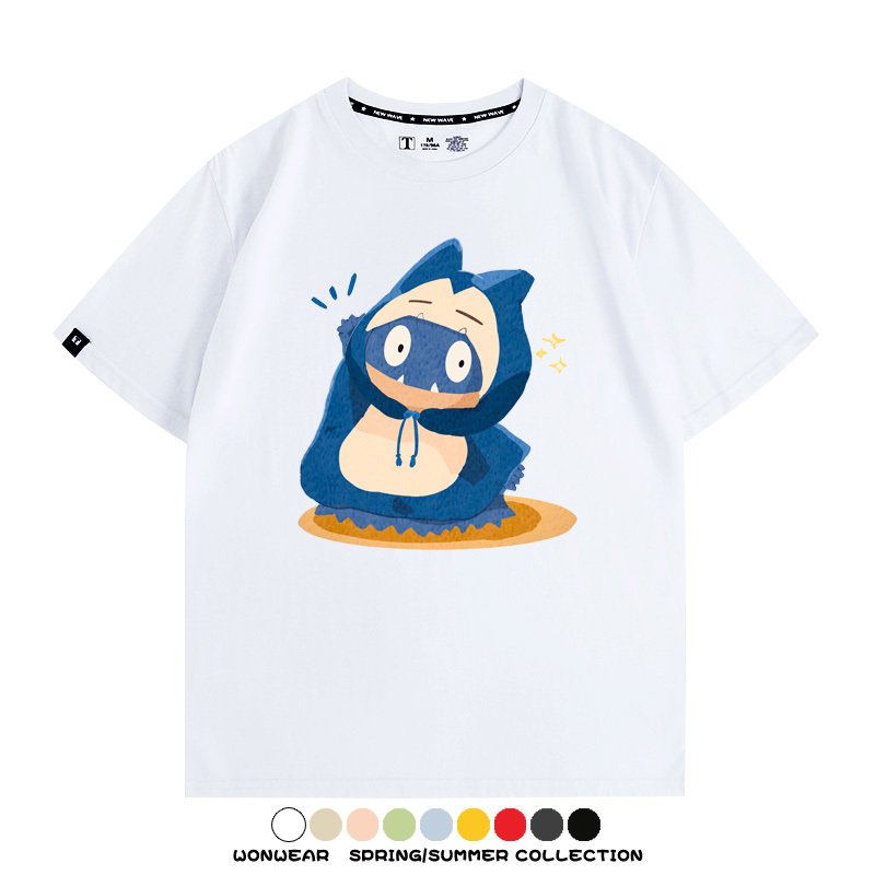 精靈寶可夢小卡比獸任天堂遊戲周邊情侶短袖T恤純棉上衣寬鬆百搭