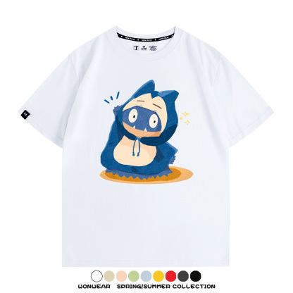 精靈寶可夢小卡比獸任天堂遊戲周邊情侶短袖T恤純棉上衣寬鬆百搭