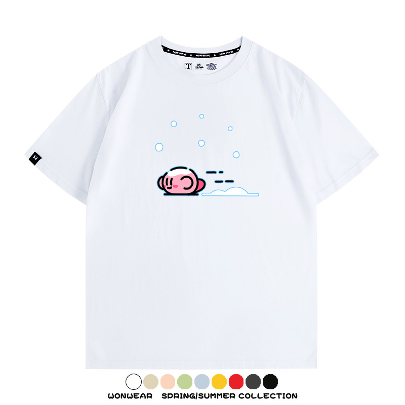 星之卡比遊戲 親子情侶裝寬鬆短袖T