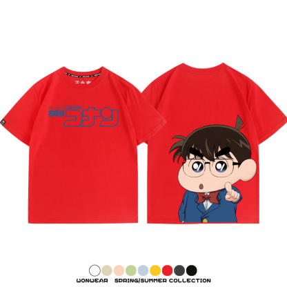 名偵探柯南蠟筆小新聯名 親子情侶裝寬鬆短袖T