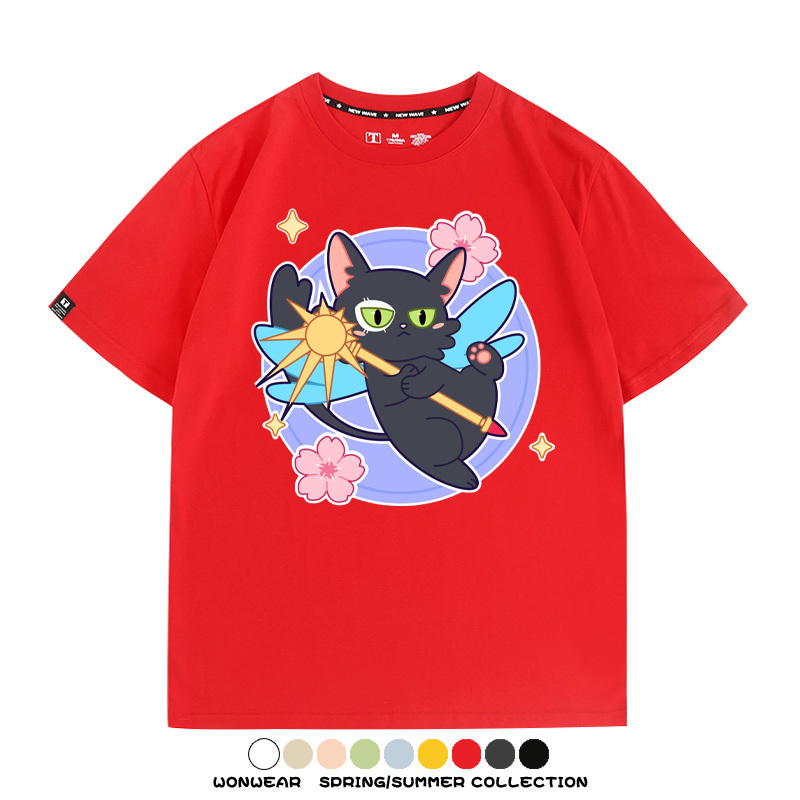 鈴芽之旅大臣貓聯名百變小櫻 親子情侶裝寬鬆短袖T
