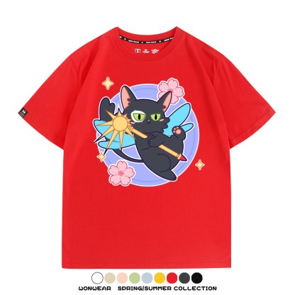 鈴芽之旅大臣貓聯名百變小櫻 親子情侶裝寬鬆短袖T