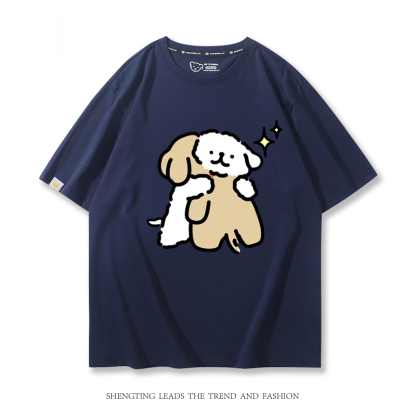 線條小狗 2024親子情侶男女同款 T恤
