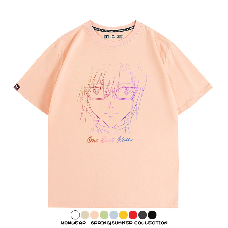 EVA新世紀福音戰士One Last Kiss專輯周邊短袖夏季純棉短袖T-shirt