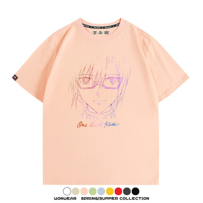 EVA新世紀福音戰士One Last Kiss專輯周邊短袖夏季純棉短袖T-shirt