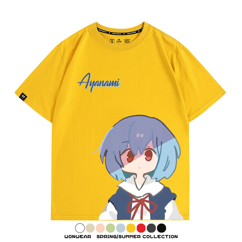 EVA福音戰士綾波麗 親子情侶裝寬鬆短袖T