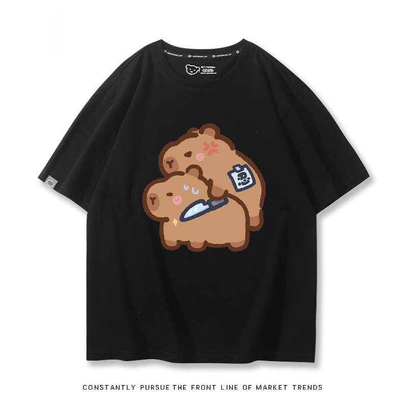 卡皮巴拉 2024親子情侶男女同款 T恤