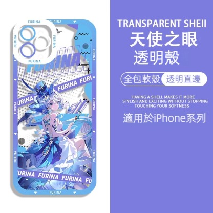 蘋果 系列原神水神芙卡洛斯天使眼透明防摔軟殼