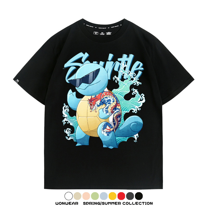精靈寶可夢傑尼龜 親子情侶裝寬鬆短袖T